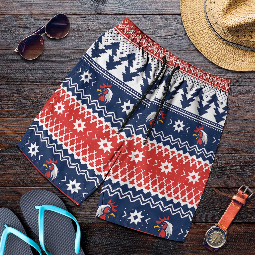 Roosters Xmas Glory Shorts for Men Christmas Rugby League Spirit - Aussie Hoodie