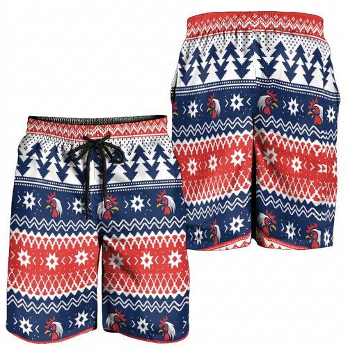 Roosters Xmas Glory Shorts for Men Christmas Rugby League Spirit - Aussie Hoodie