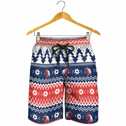 Roosters Xmas Glory Shorts for Men Christmas Rugby League Spirit - Aussie Hoodie