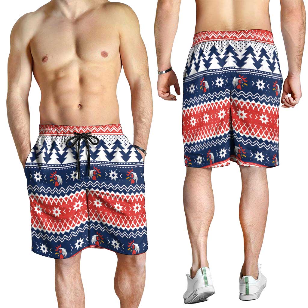 Roosters Xmas Glory Shorts for Men Christmas Rugby League Spirit - Aussie Hoodie
