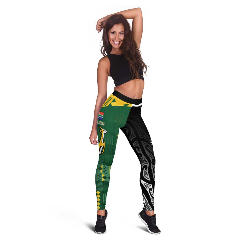 Rugby South Africa New Zealand Greatest Rivals Leggings Tribal Motifs