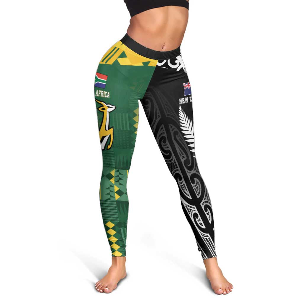 Rugby South Africa New Zealand Greatest Rivals Leggings Tribal Motifs