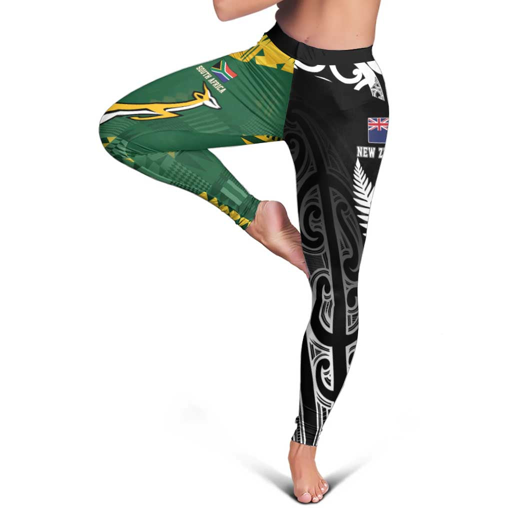 Rugby South Africa New Zealand Greatest Rivals Leggings Tribal Motifs