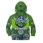 Raiders Rugby Hoodie KID Aboriginal Pattern LT14