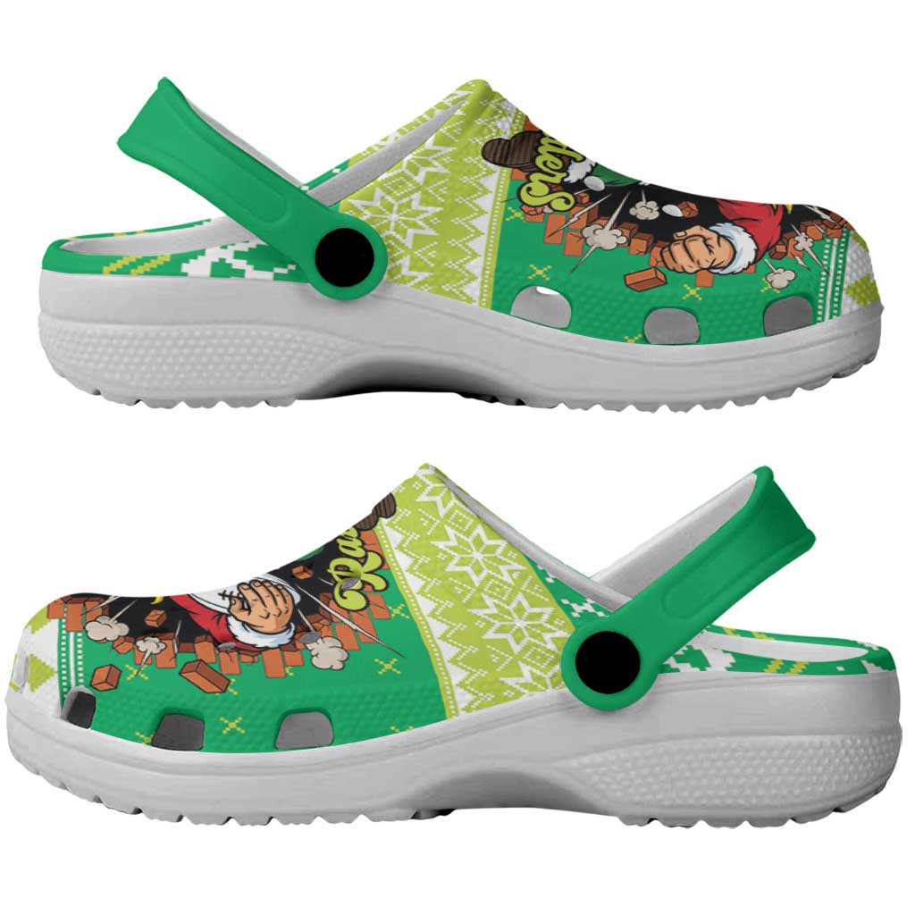 Santa Raiders Clogs Shoes Christmas Rugby League Spirit - Aussie Hoodie