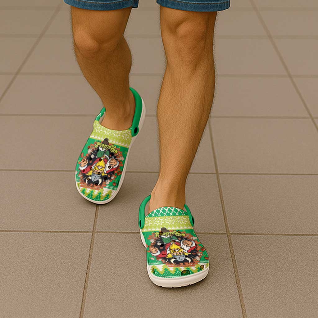 Santa Raiders Clogs Shoes Christmas Rugby League Spirit - Aussie Hoodie