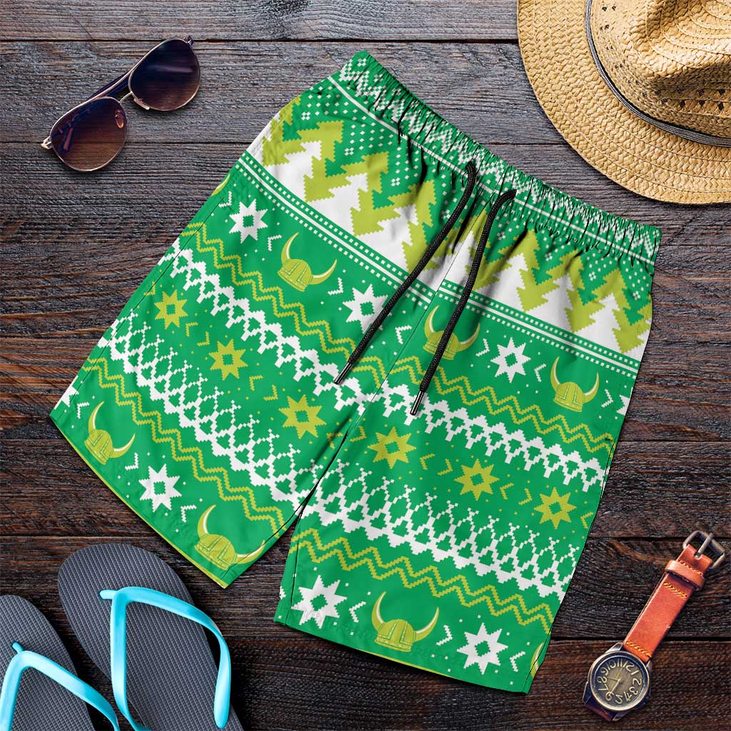 Santa Raiders Shorts for Men Christmas Rugby League Spirit - Aussie Hoodie