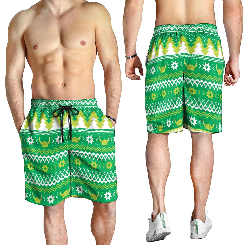 Santa Raiders Shorts for Men Christmas Rugby League Spirit - Aussie Hoodie