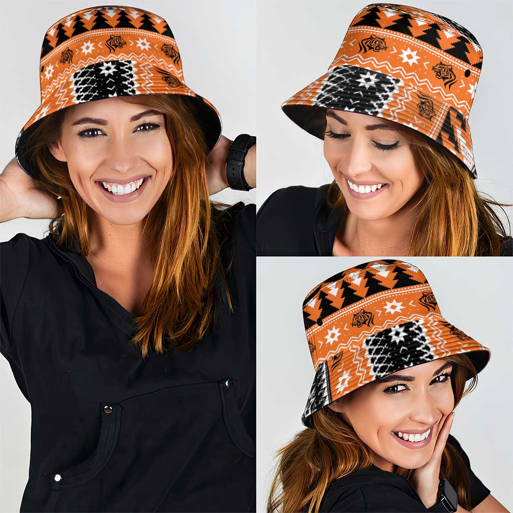Santa Tiger Roar Bucket Hat Christmas Rugby League Spirit - Aussie Hoodie