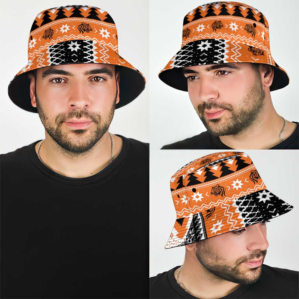Santa Tiger Roar Bucket Hat Christmas Rugby League Spirit - Aussie Hoodie