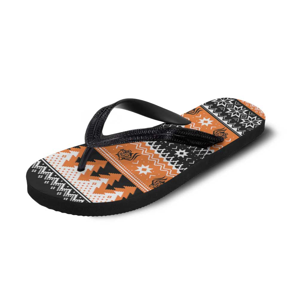Santa Tiger Roar Flip Flops Christmas Rugby League Spirit - Aussie Hoodie