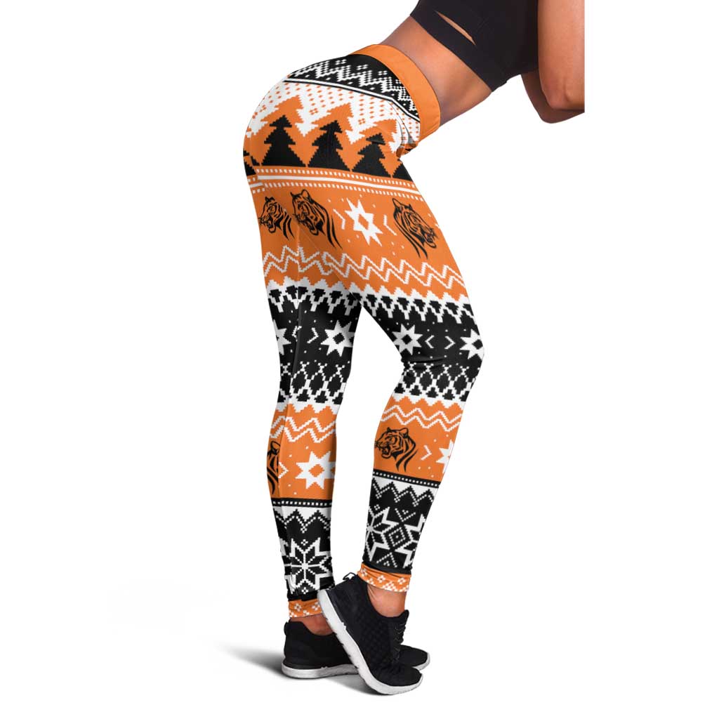 Santa Tiger Roar Leggings Christmas Rugby League Spirit - Aussie Hoodie
