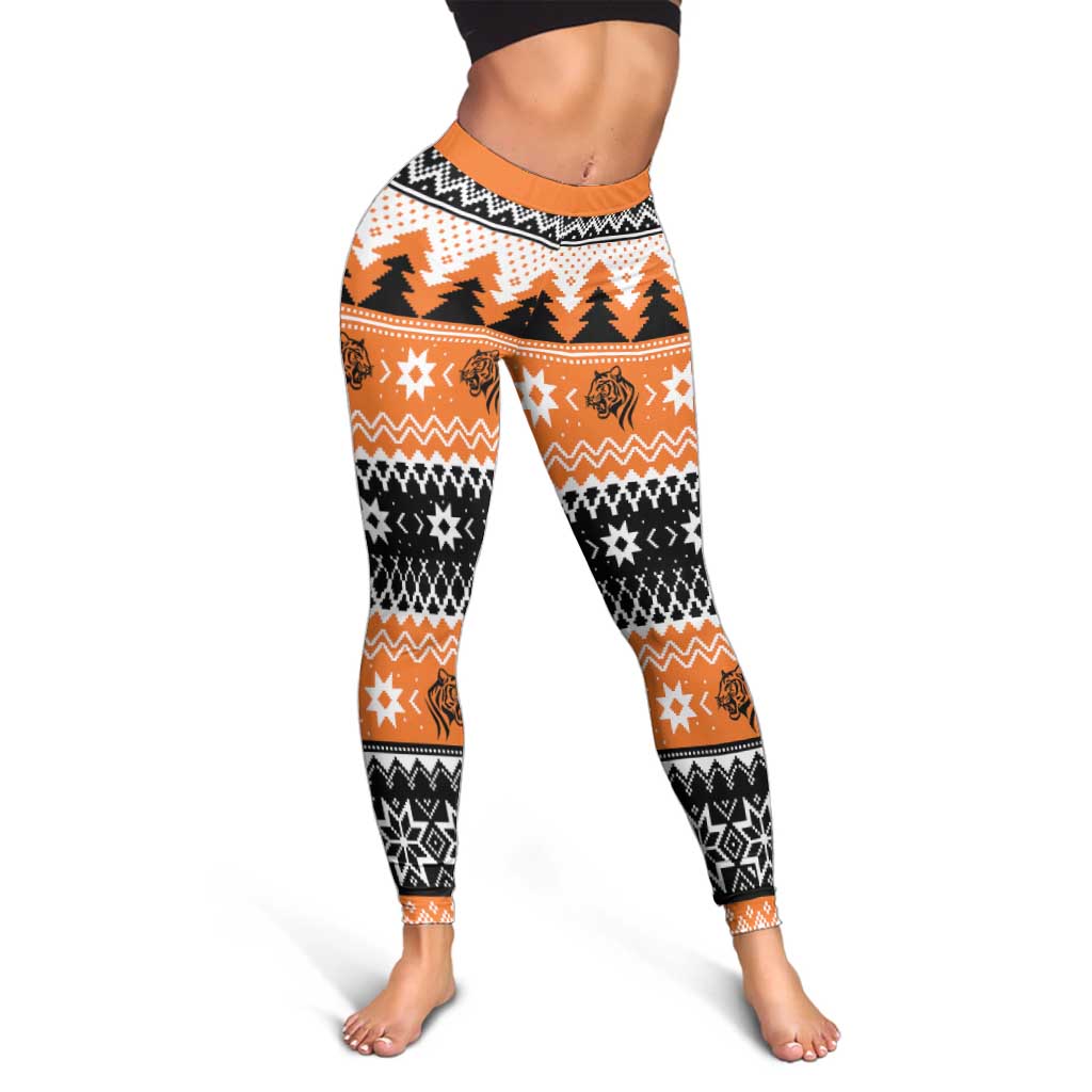 Santa Tiger Roar Leggings Christmas Rugby League Spirit - Aussie Hoodie