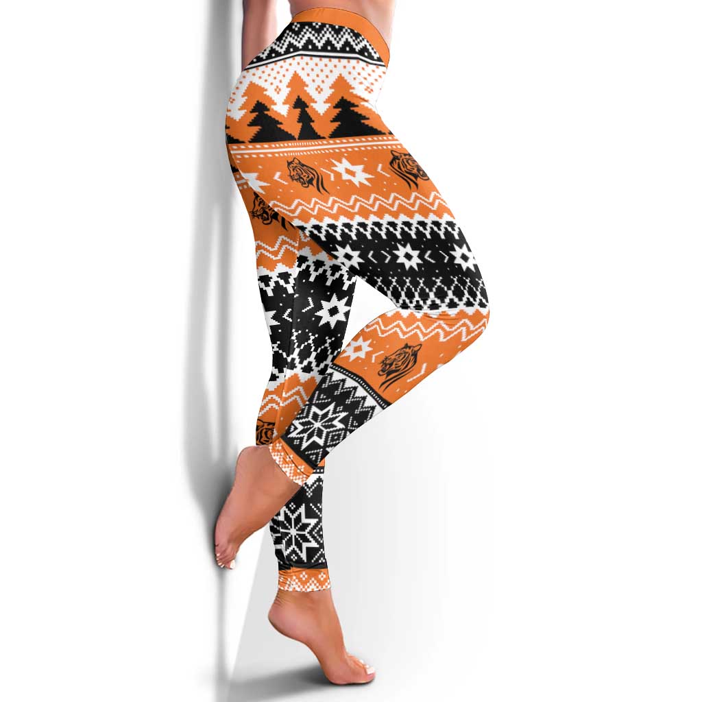 Santa Tiger Roar Leggings Christmas Rugby League Spirit - Aussie Hoodie