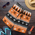Santa Tiger Roar Shorts for Men Christmas Rugby League Spirit - Aussie Hoodie