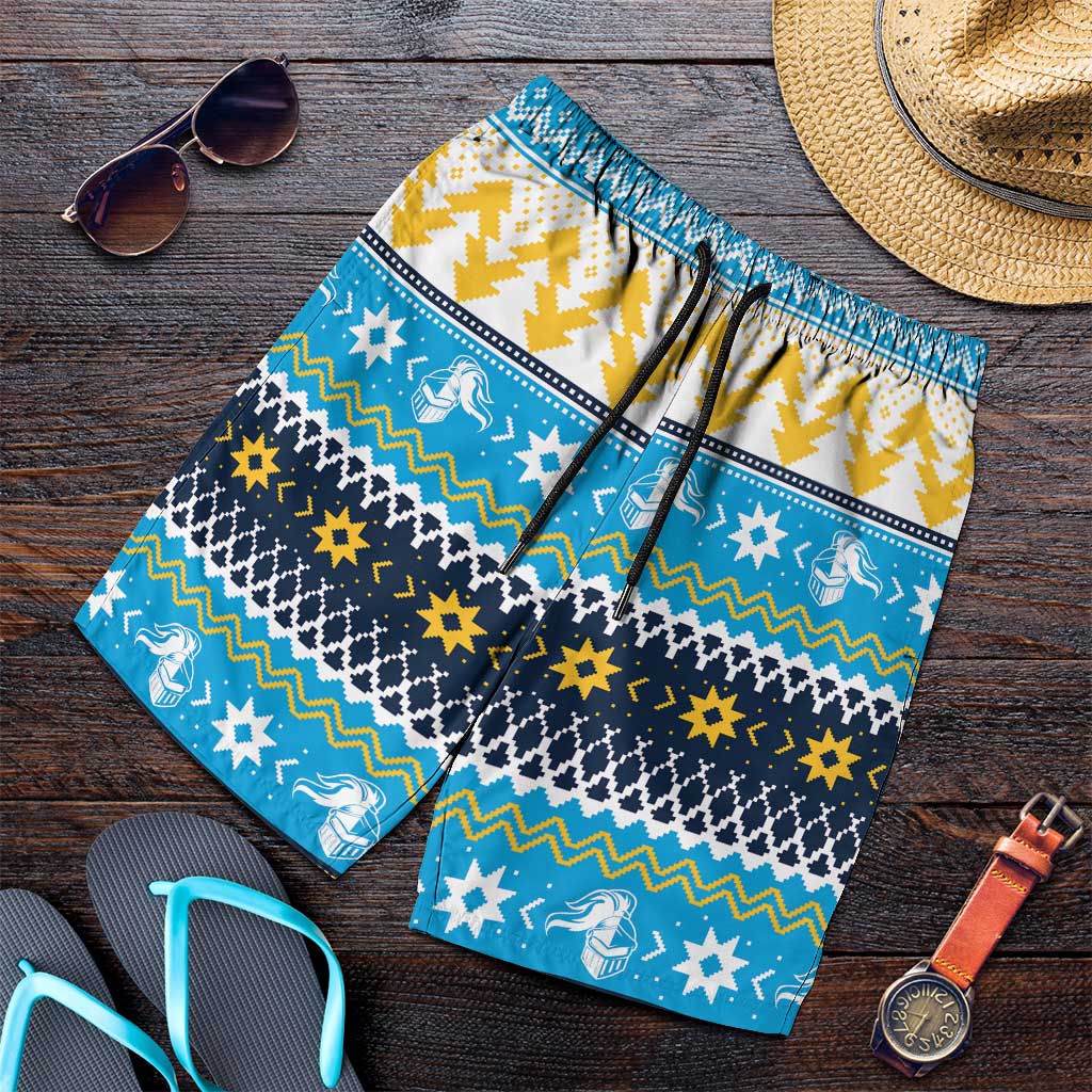 Santa’s Titan Warrior Shorts for Men Christmas Rugby League Spirit - Aussie Hoodie
