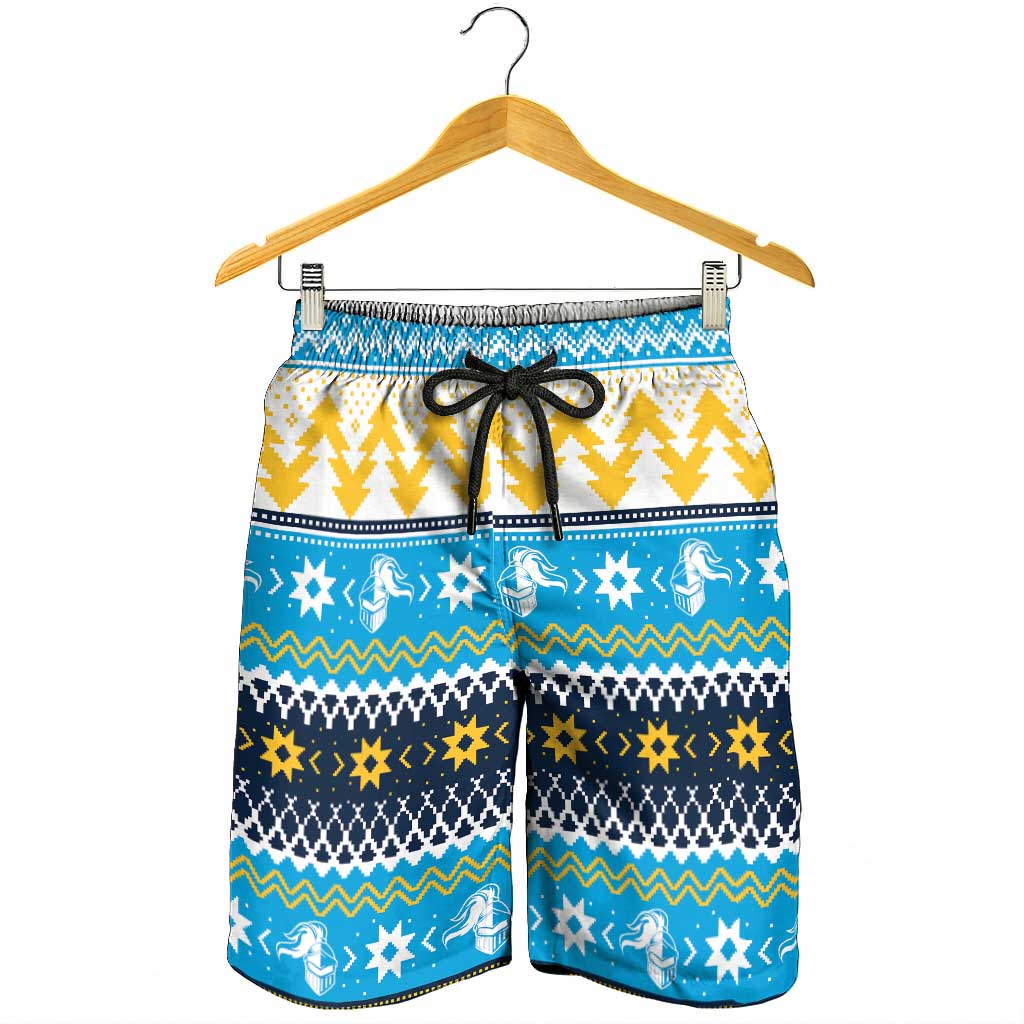 Santa’s Titan Warrior Shorts for Men Christmas Rugby League Spirit - Aussie Hoodie