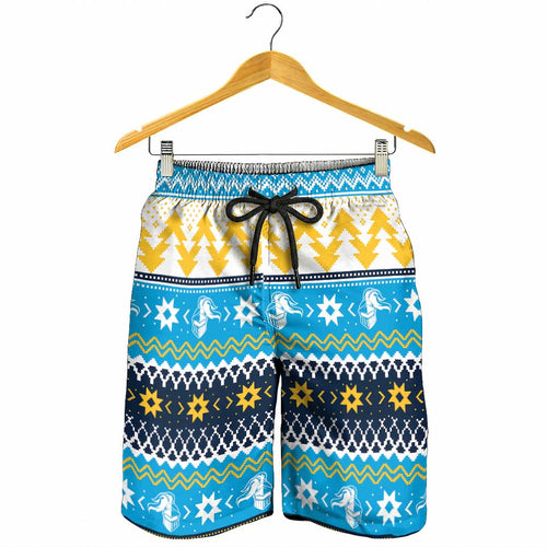 Santa’s Titan Warrior Shorts for Men Christmas Rugby League Spirit - Aussie Hoodie