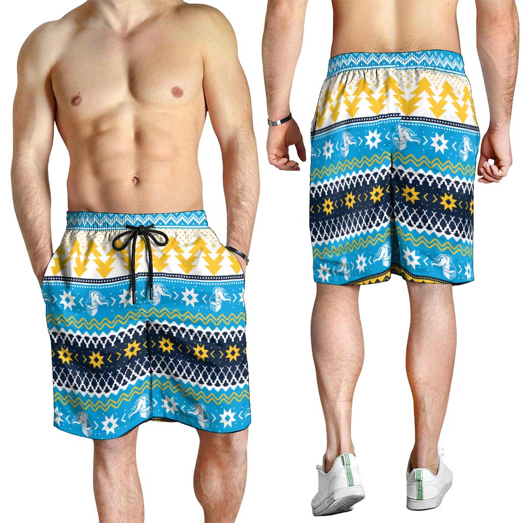 Santa’s Titan Warrior Shorts for Men Christmas Rugby League Spirit - Aussie Hoodie