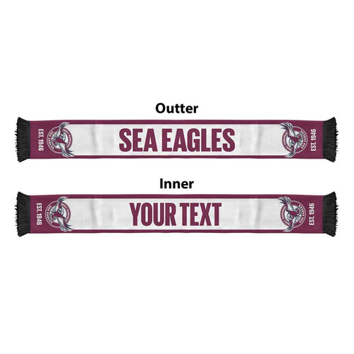 Sea Eagles Rugby Personalised Ruffneck Scarf 2026 Go Champions