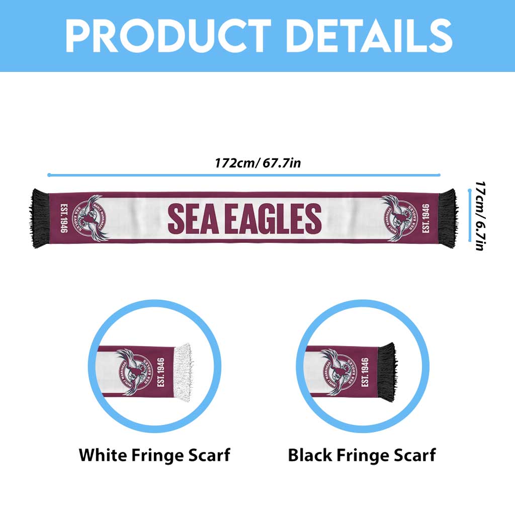 Sea Eagles Rugby Personalised Ruffneck Scarf 2026 Go Champions