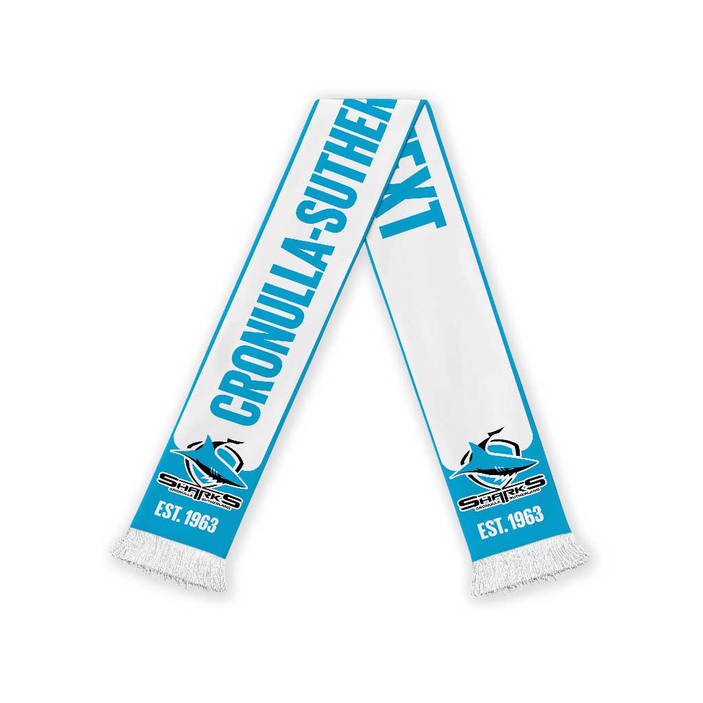 Sharks Rugby Personalised Ruffneck Scarf 2026 Go Champions
