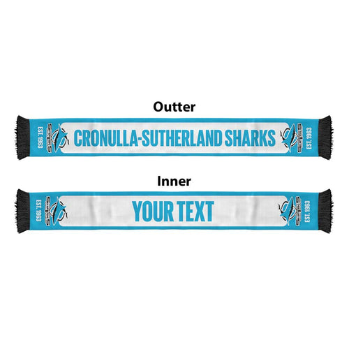 Sharks Rugby Personalised Ruffneck Scarf 2026 Go Champions