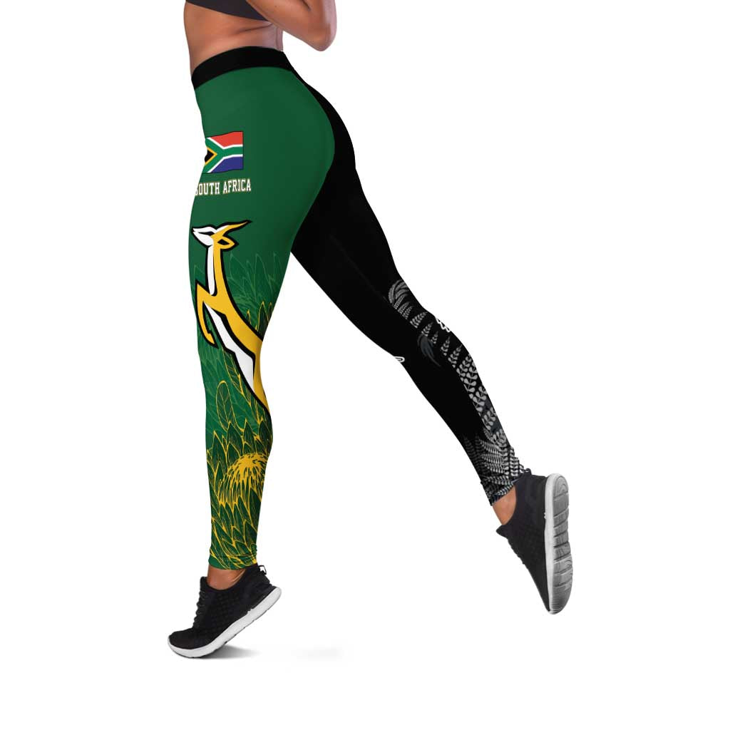 South Africa - New Zealand Greatest Rivals Rugby Leggings Bokke Vs Kiwi