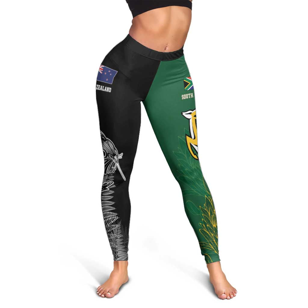 South Africa - New Zealand Greatest Rivals Rugby Leggings Bokke Vs Kiwi
