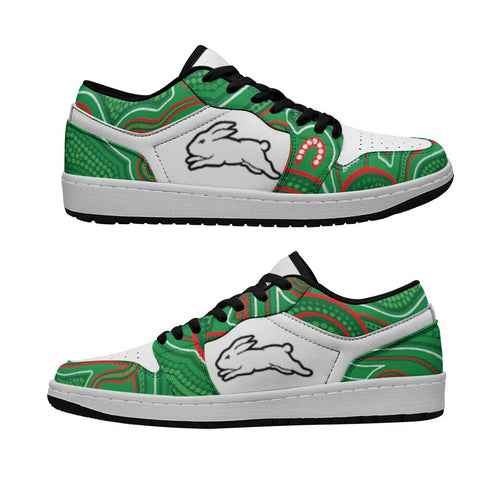 South Sydney Rabbitohs 2026 Rugby Low Sneakers Aboriginal Art