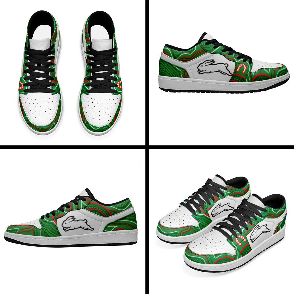 South Sydney Rabbitohs 2026 Rugby Low Sneakers Aboriginal Art