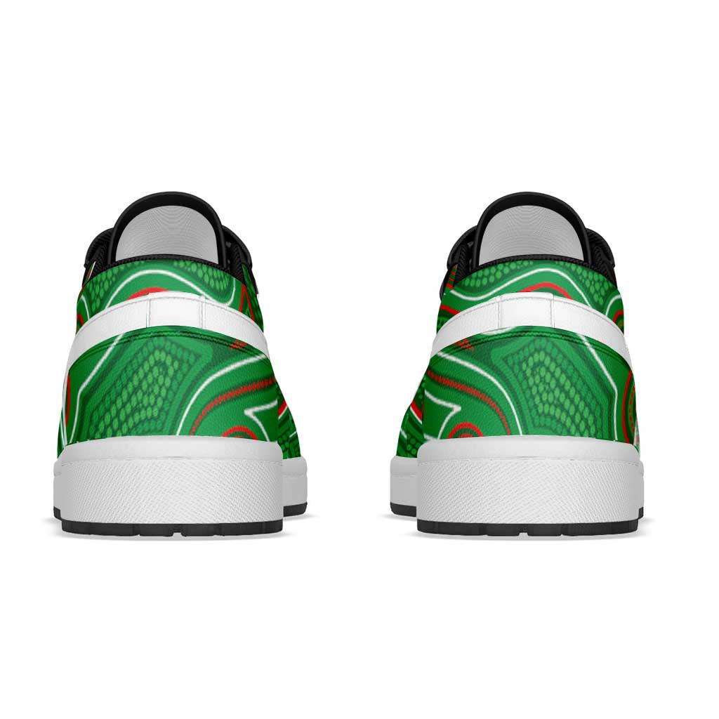South Sydney Rabbitohs 2026 Rugby Low Sneakers Aboriginal Art