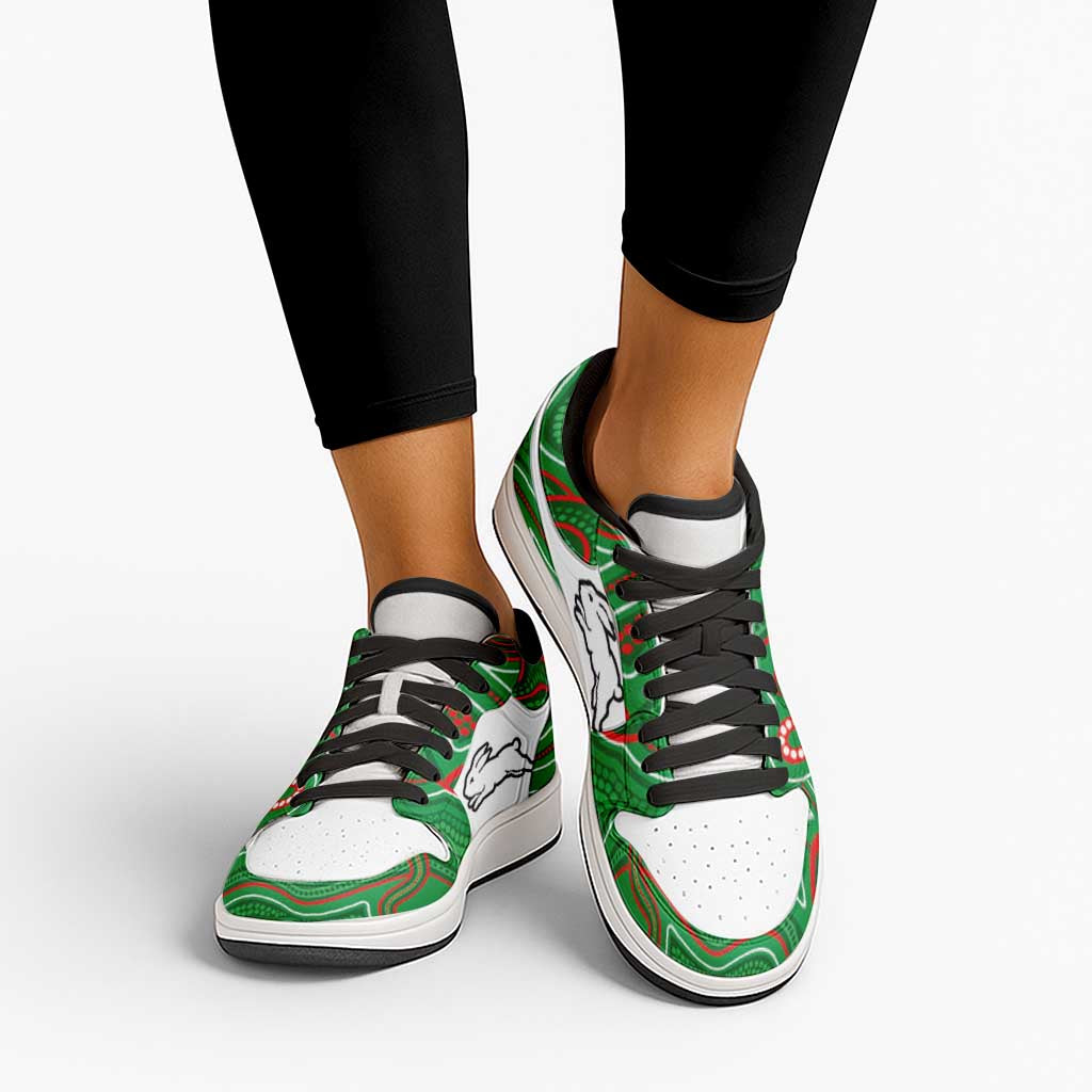 South Sydney Rabbitohs 2026 Rugby Low Sneakers Aboriginal Art