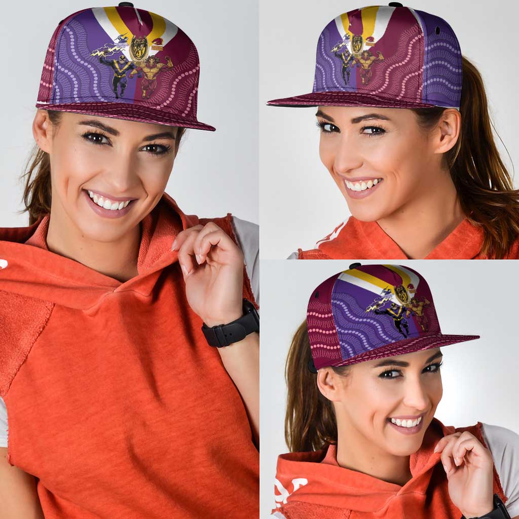 Storm And Broncos Rugby Snapback Cap Melbourne Brisbane Final Together Mascots Style - Aussie Hoodie