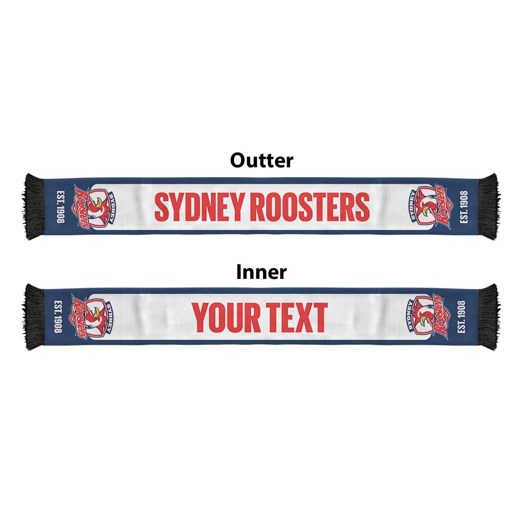 Sydney Roosters Rugby Personalised Ruffneck Scarf 2026 Go Champions