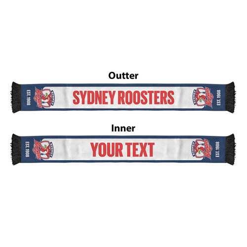 Sydney Roosters Rugby Personalised Ruffneck Scarf 2026 Go Champions