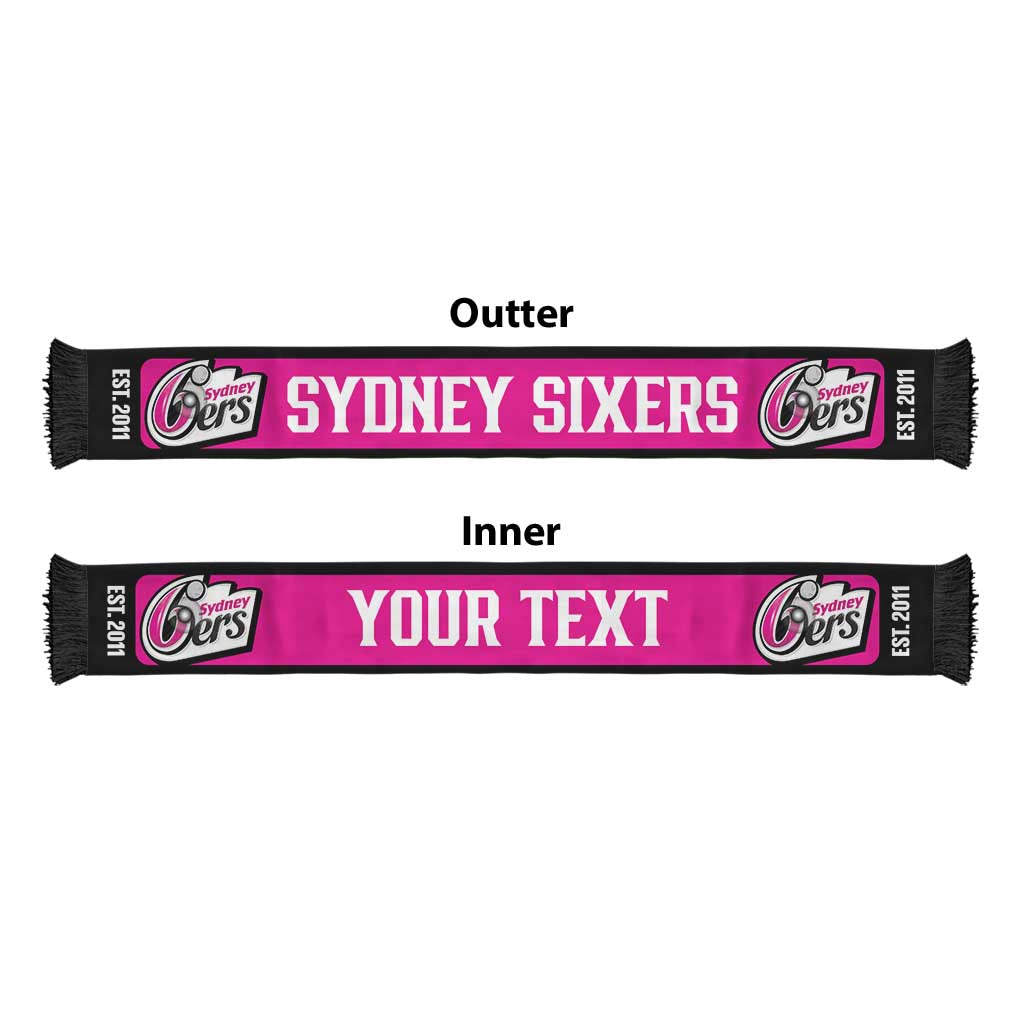 Sydney Sixers Cricket Personalised Ruffneck Scarf 2026 Go Champions