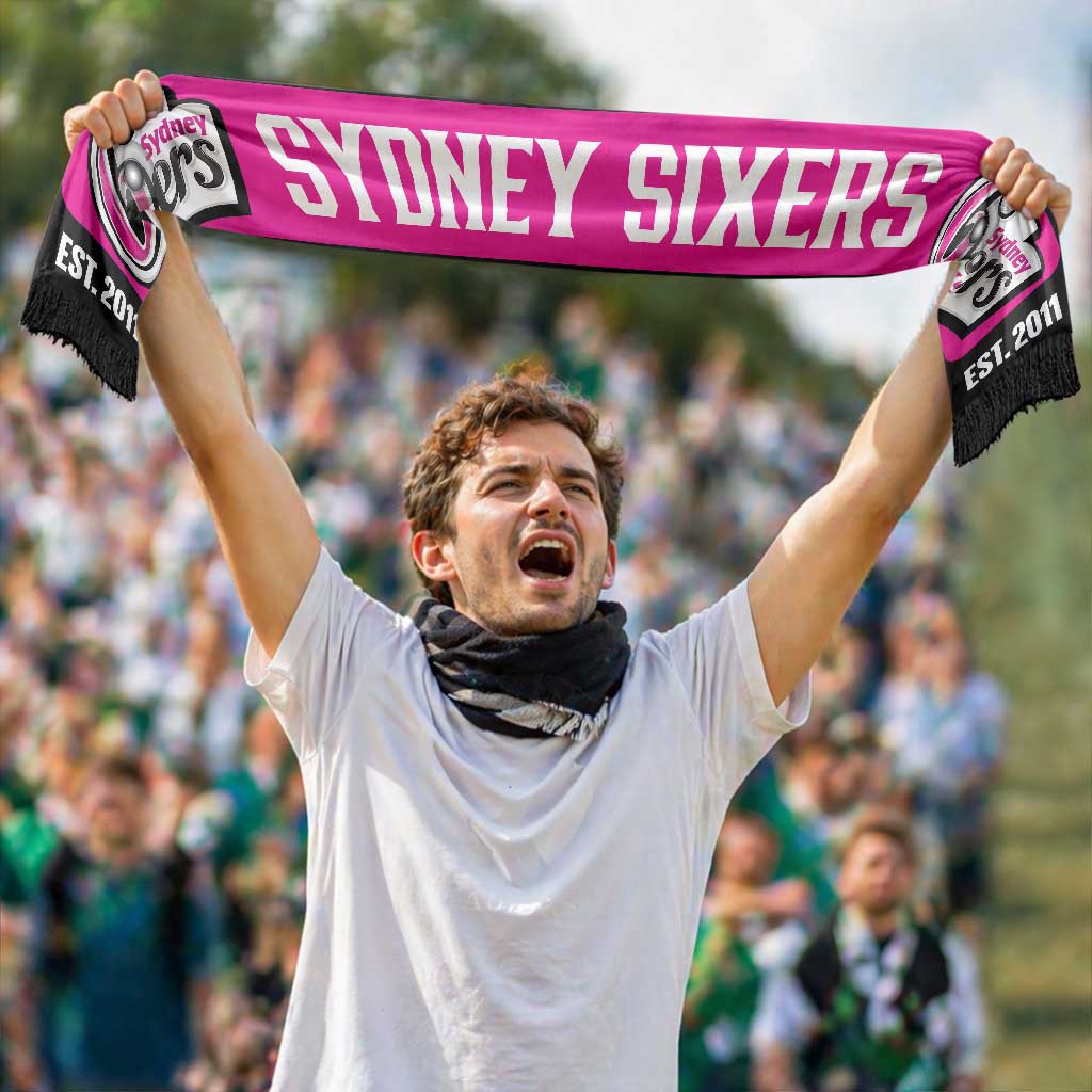 Sydney Sixers Cricket Personalised Ruffneck Scarf 2026 Go Champions