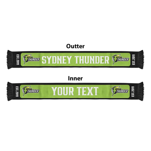 Sydney Thunder Cricket Personalised Ruffneck Scarf 2026 Go Champions