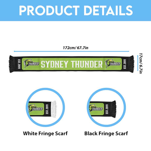 Sydney Thunder Cricket Personalised Ruffneck Scarf 2026 Go Champions