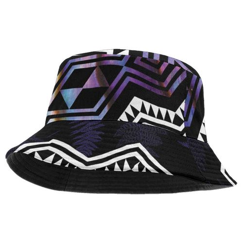 Taniko Aotearoa Mix Paua Shell Bucket Hat Niho Taniwha Lilac Glitter - Aussie Hoodie
