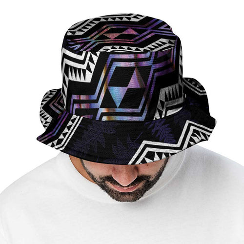 Taniko Aotearoa Mix Paua Shell Bucket Hat Niho Taniwha Lilac Glitter - Aussie Hoodie