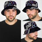 Taniko Aotearoa Mix Paua Shell Bucket Hat Niho Taniwha Lilac Glitter - Aussie Hoodie