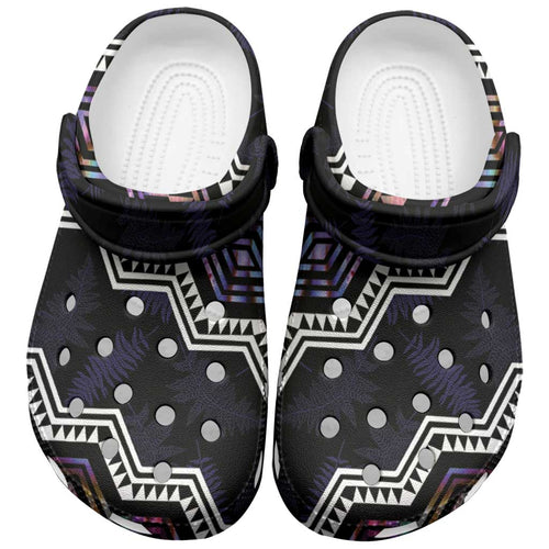 Taniko Aotearoa Mix Paua Shell Clogs Shoes Niho Taniwha Lilac Glitter - Aussie Hoodie