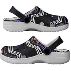 Taniko Aotearoa Mix Paua Shell Clogs Shoes Niho Taniwha Lilac Glitter - Aussie Hoodie