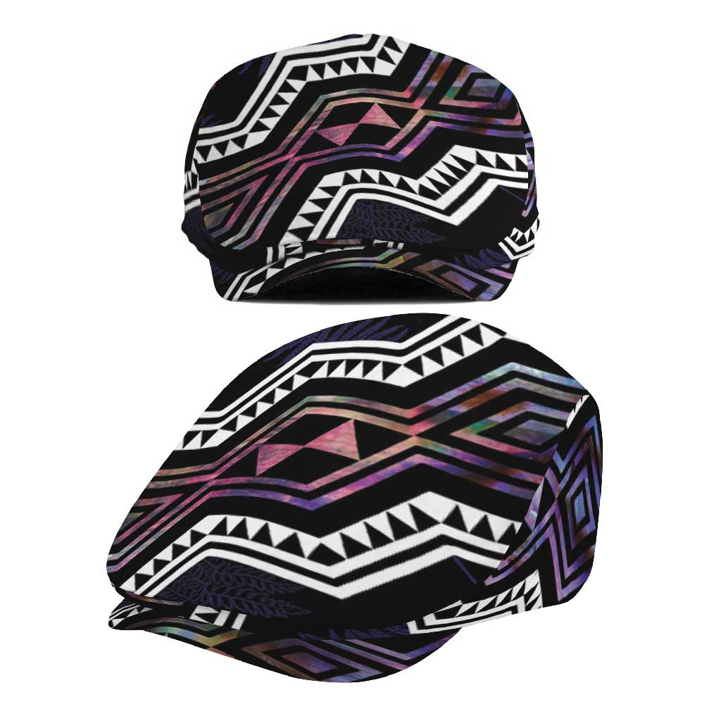 Taniko Aotearoa Mix Paua Shell Jeff Hat Niho Taniwha Lilac Glitter - Aussie Hoodie