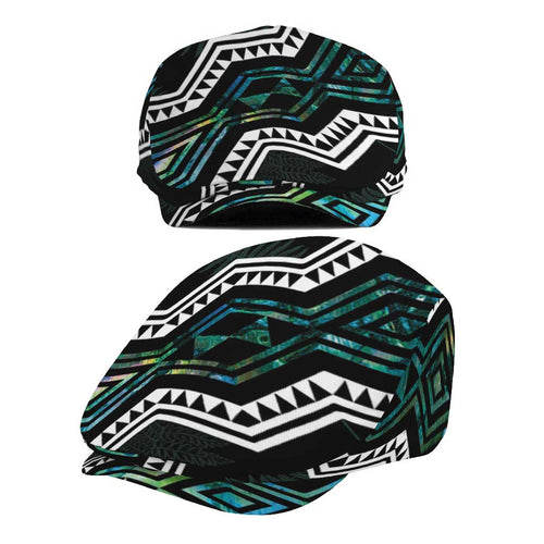 Taniko Aotearoa Mix Paua Shell Jeff Hat Niho Taniwha Turquoise Glitter - Aussie Hoodie