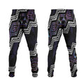 Taniko Aotearoa Mix Paua Shell Jogger Pants Niho Taniwha Lilac Glitter - Aussie Hoodie