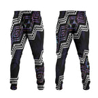 Taniko Aotearoa Mix Paua Shell Jogger Pants Niho Taniwha Lilac Glitter - Aussie Hoodie