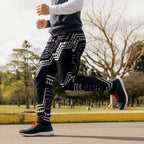Taniko Aotearoa Mix Paua Shell Jogger Pants Niho Taniwha Lilac Glitter - Aussie Hoodie